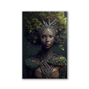 Treewoman by Catill framed mural artwork