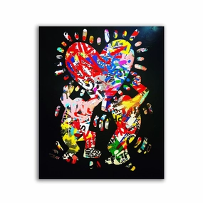 Tribute to love by RS Artist framed mural artwork