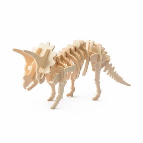 Triceratops 3D Wooden Puzzle, 12-1/4-Inch wooden room decoration