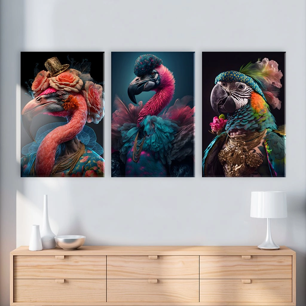 Tropical Beauties Triptych by Juliano de Araujo