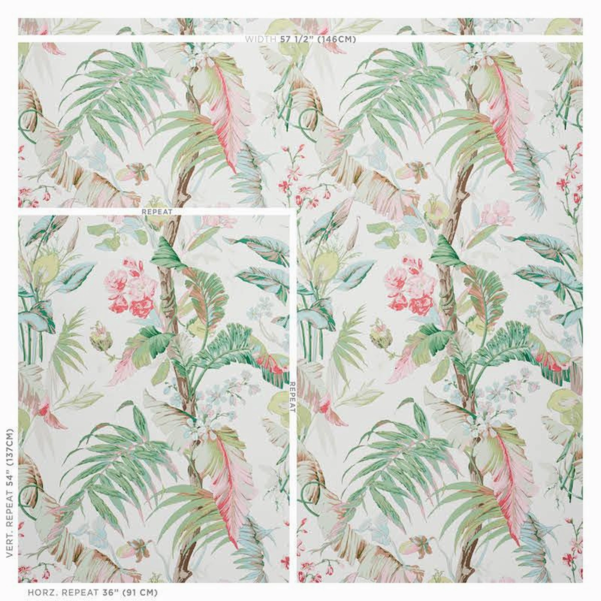 Tropique Wallpaper in Blush