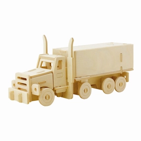 Truck 3D Wooden Puzzle, 7-1/4-Inch wooden room decoration