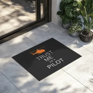 Trust Me I'm a Pilot (Helicopter) Designed Door Mats door entrance rug