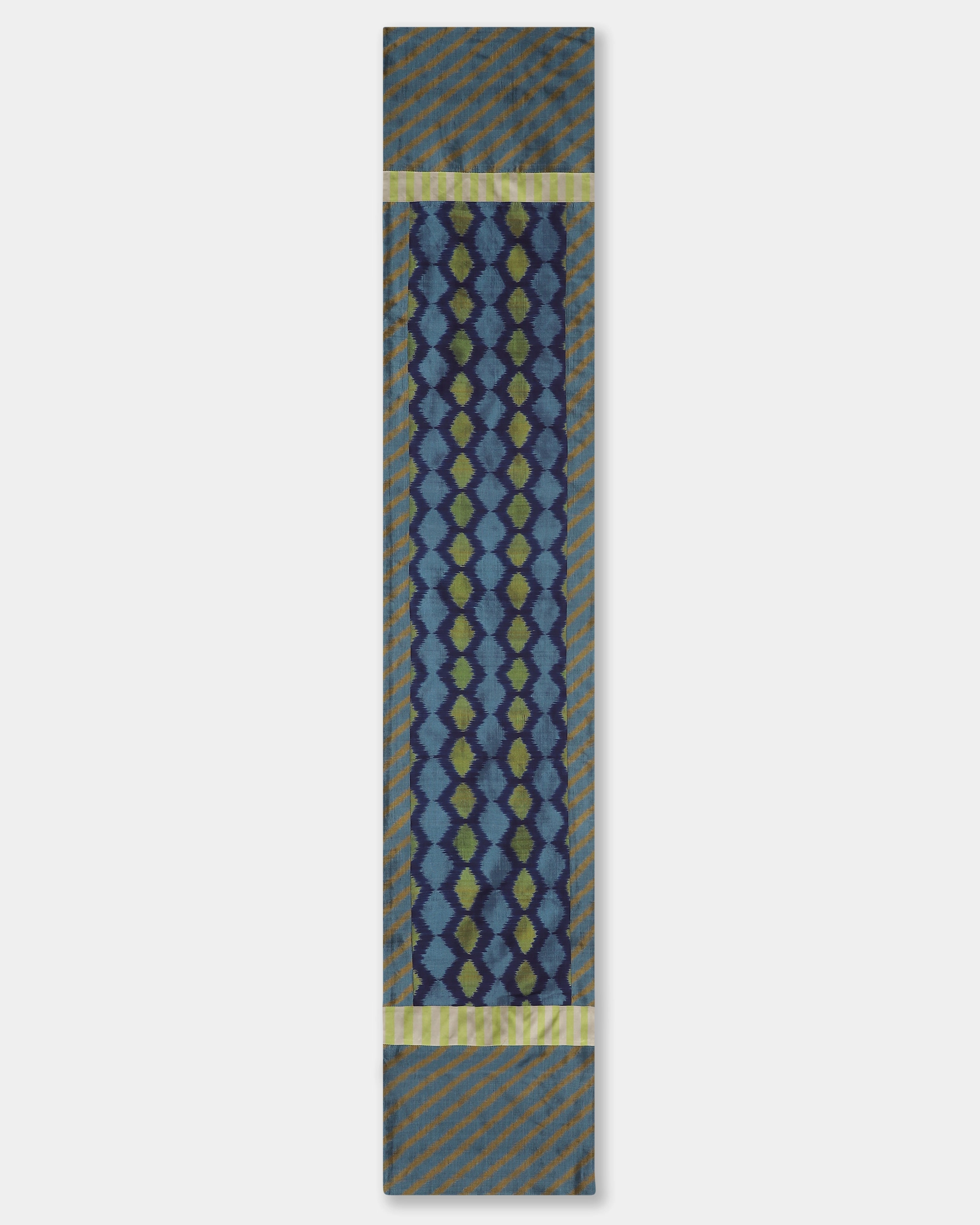 Tuli Weft Ikat Cotton Silk Table Runner