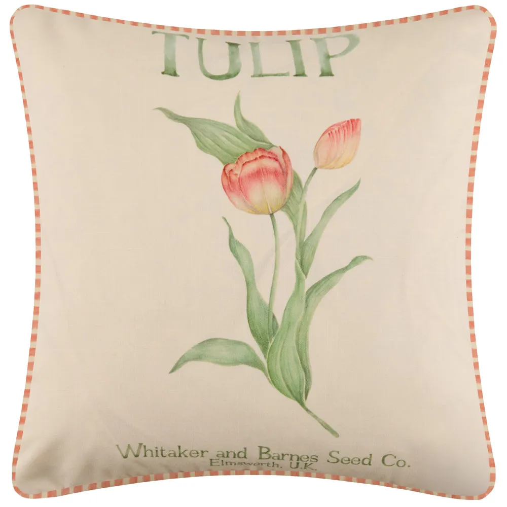 Tulip Printed Outdoor Cushion Pink