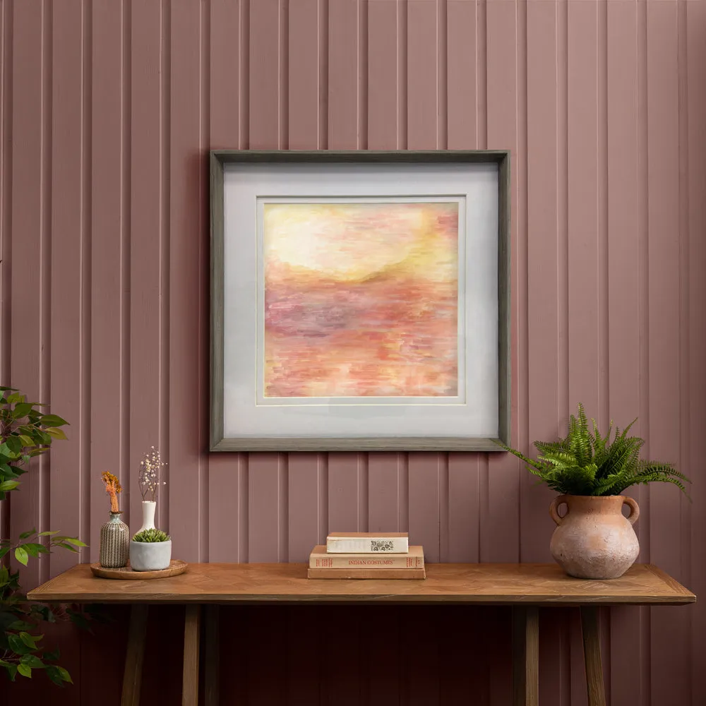 Tulla Framed Print Nut/Saffron