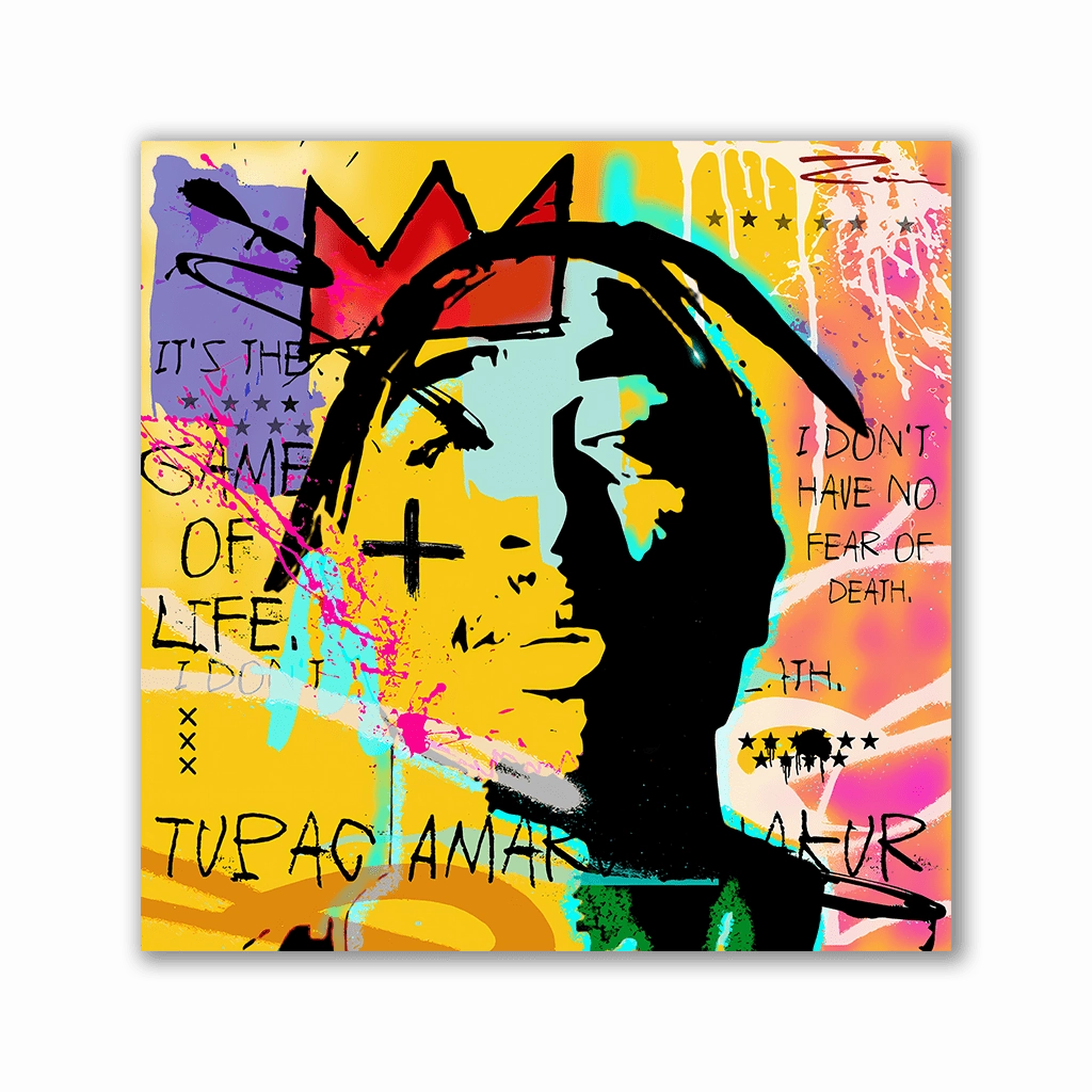 Tupac by Zuppini framed mural artwork