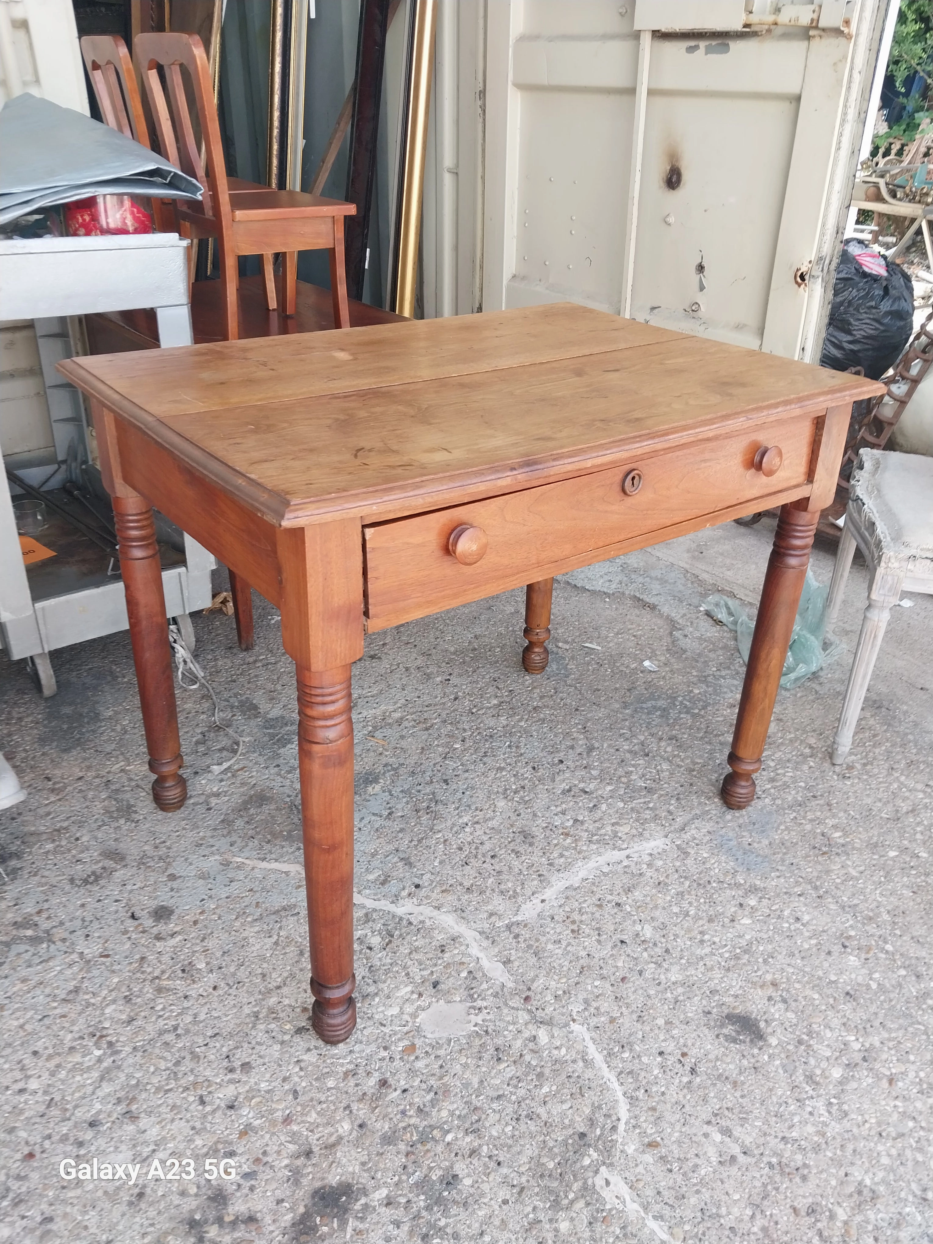 TURNED LEG AMERICAN WALNUT WRITING TABLE artistic wall mural