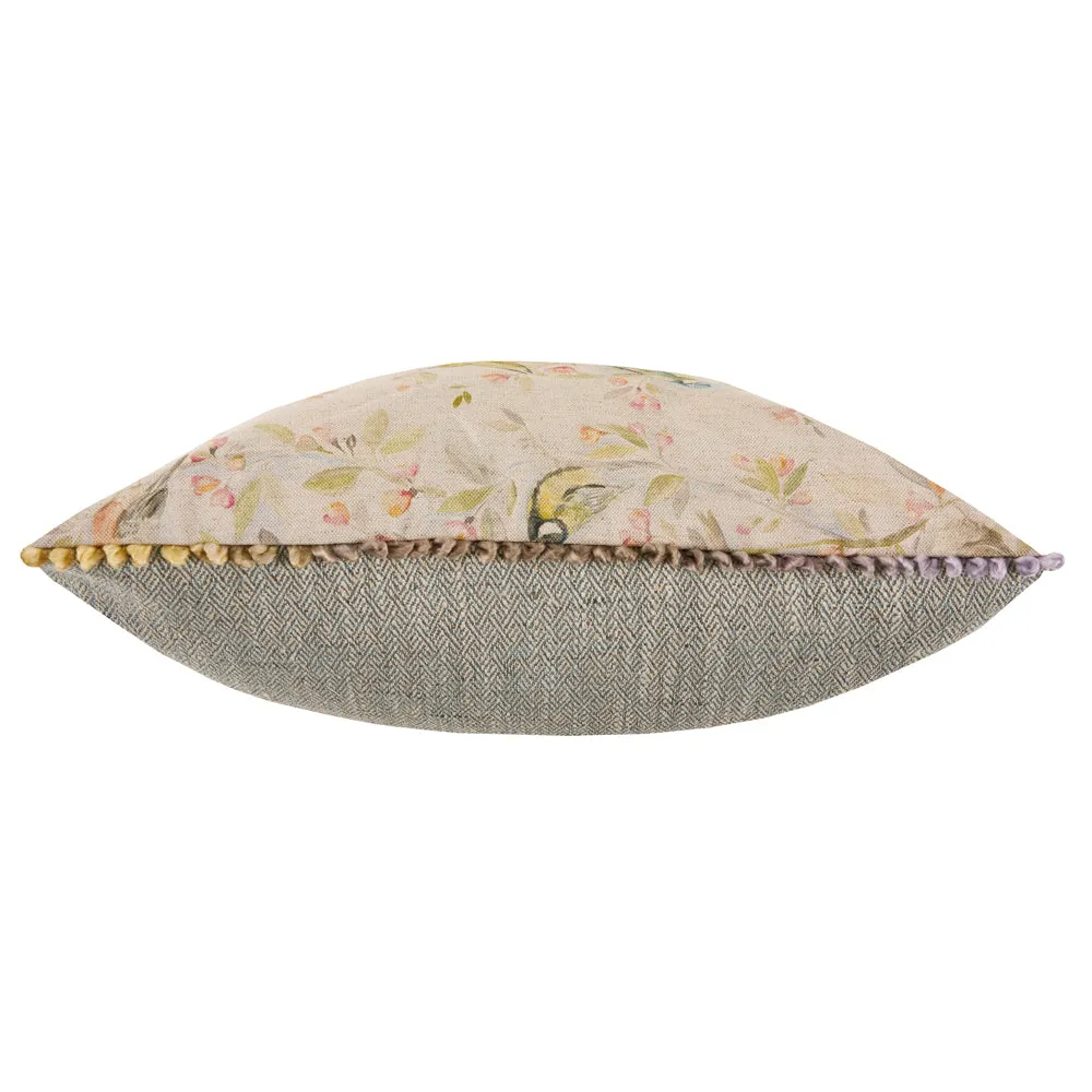 Tweet Printed Cushion Natural