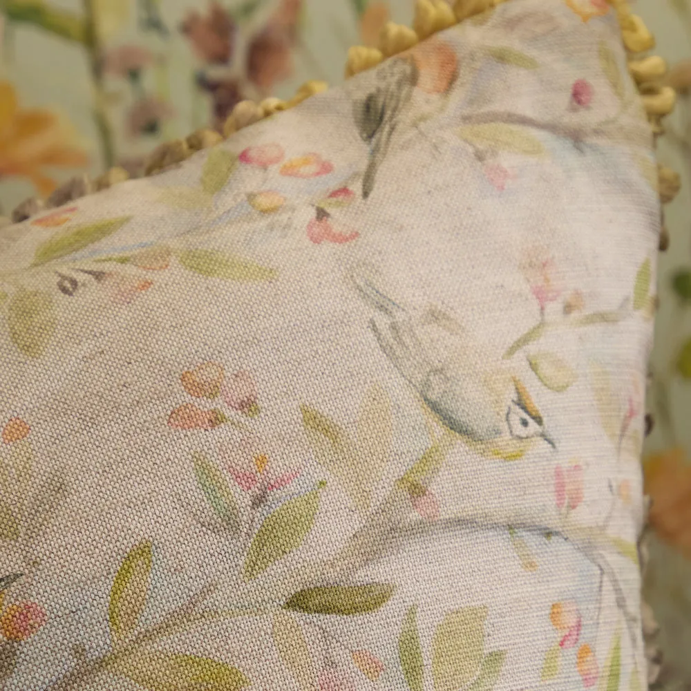 Tweet Printed Cushion Natural