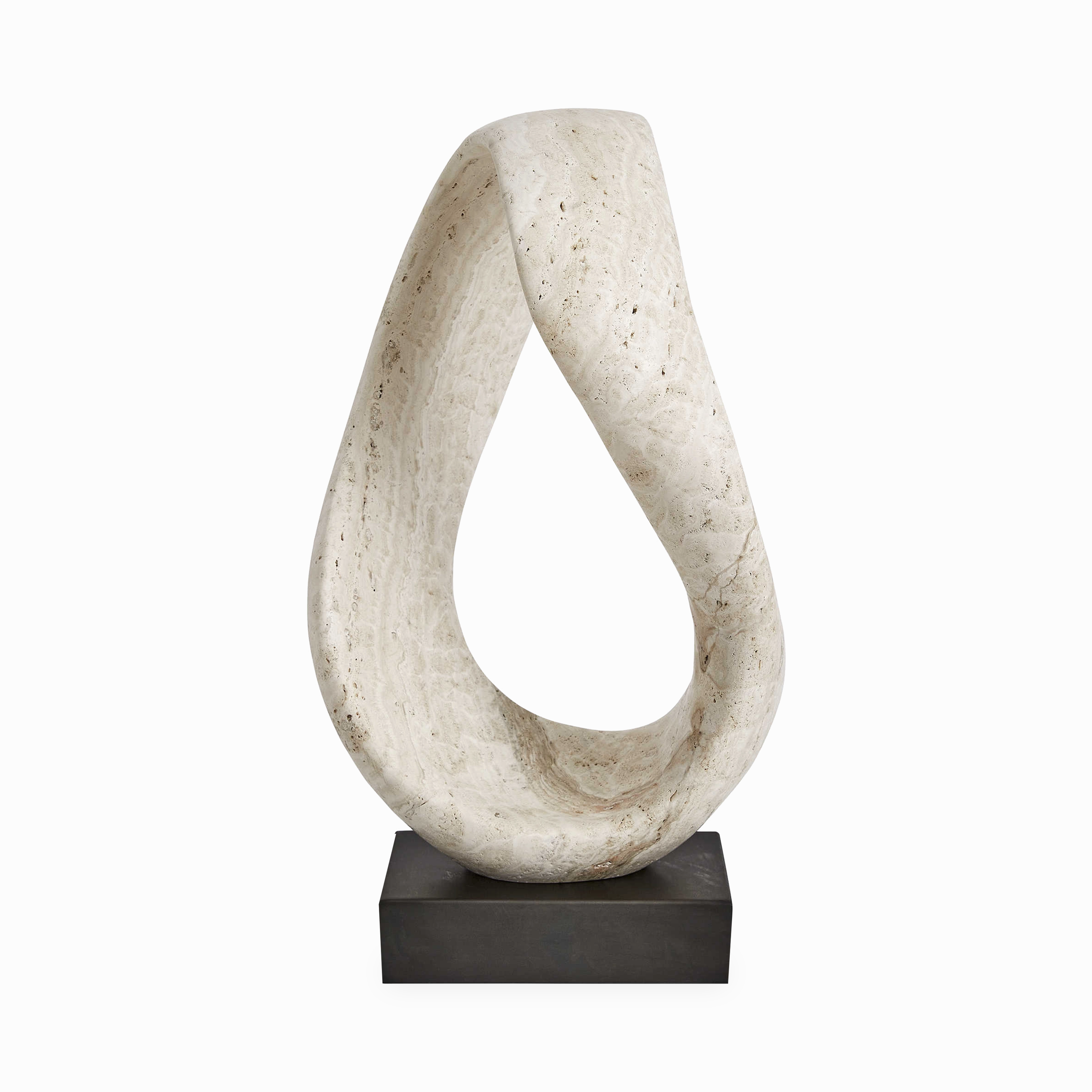 Twist Travertine Sculpture creative interior decor