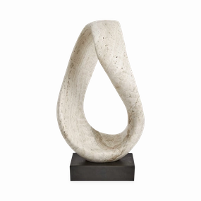 Twist Travertine Sculpture creative interior decor