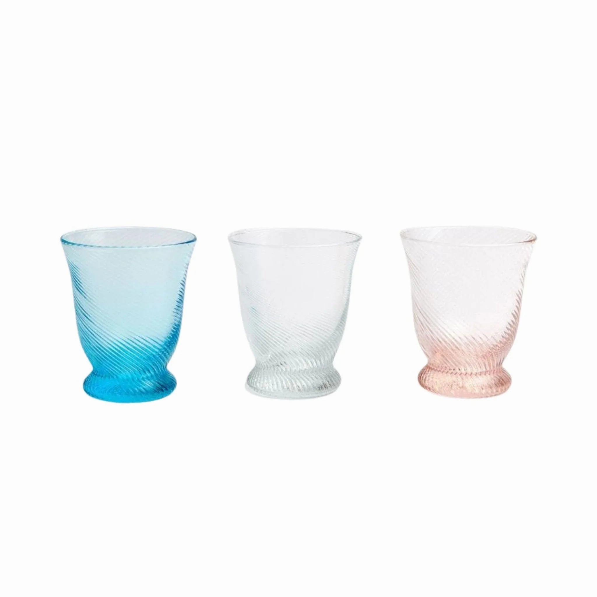 Twisted Bell Shaped Tumbler Glasses