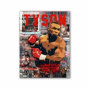 Tyson by Kiss by Kiss Pink framed mural artwork