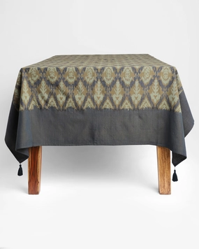 Udaya Warp Ikat Cotton Table Cover ceramic table ornament