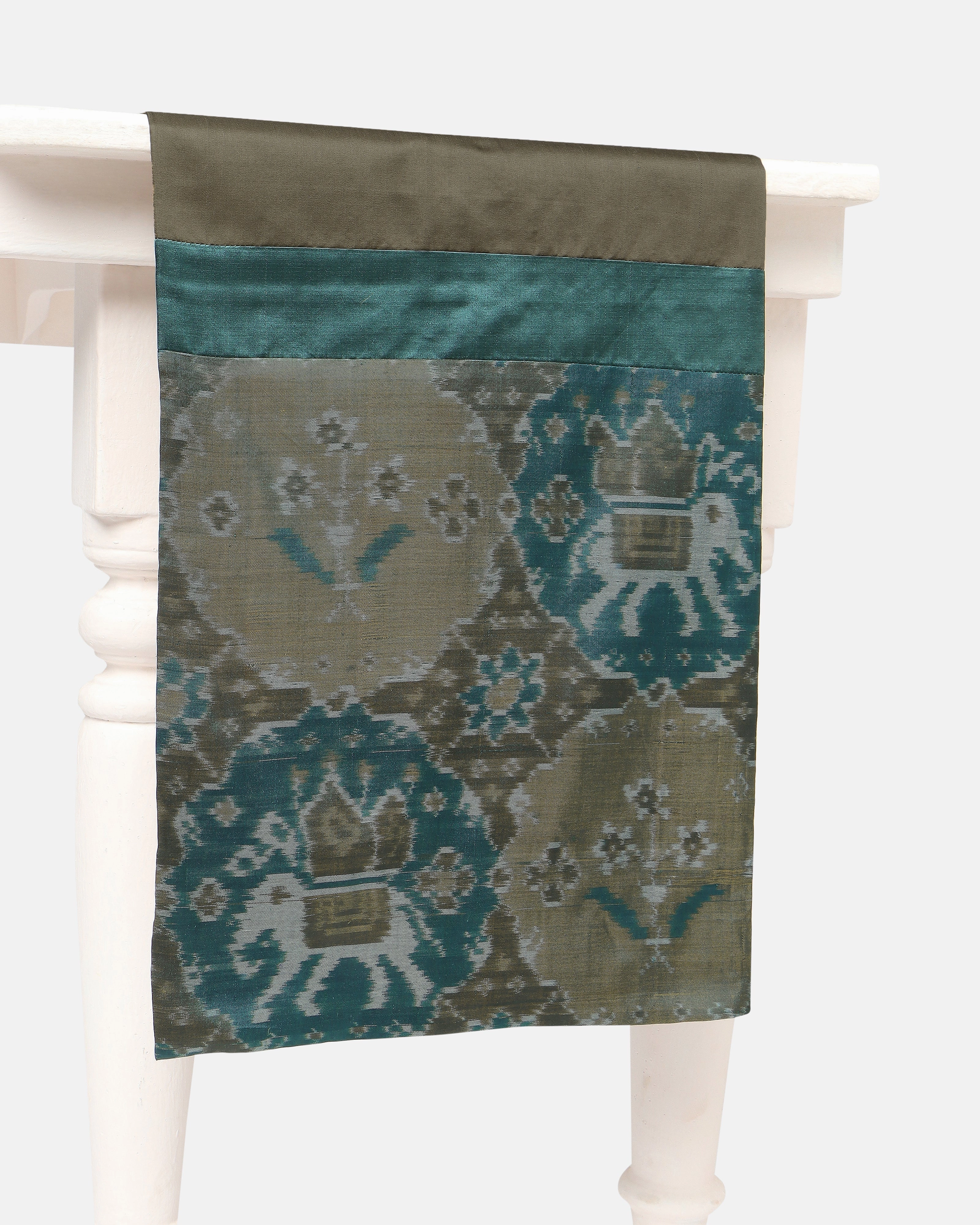 Uma Warp Ikat Silk Table Runner ceramic table ornament