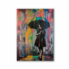 Umbrella by Daniel Decker framed mural artwork