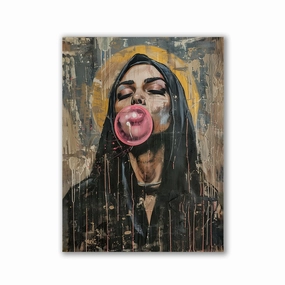 Unholy Maria Bubblegum by Daniel Decker framed mural artwork