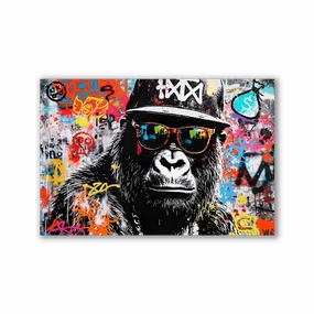 Urban Monkey by Adrian Vieriu framed mural artwork