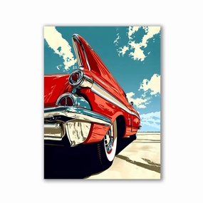 US Classic Car No1 by Rosa Piazza framed mural artwork