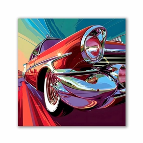 US Classic Car No2 by Rosa Piazza framed mural artwork
