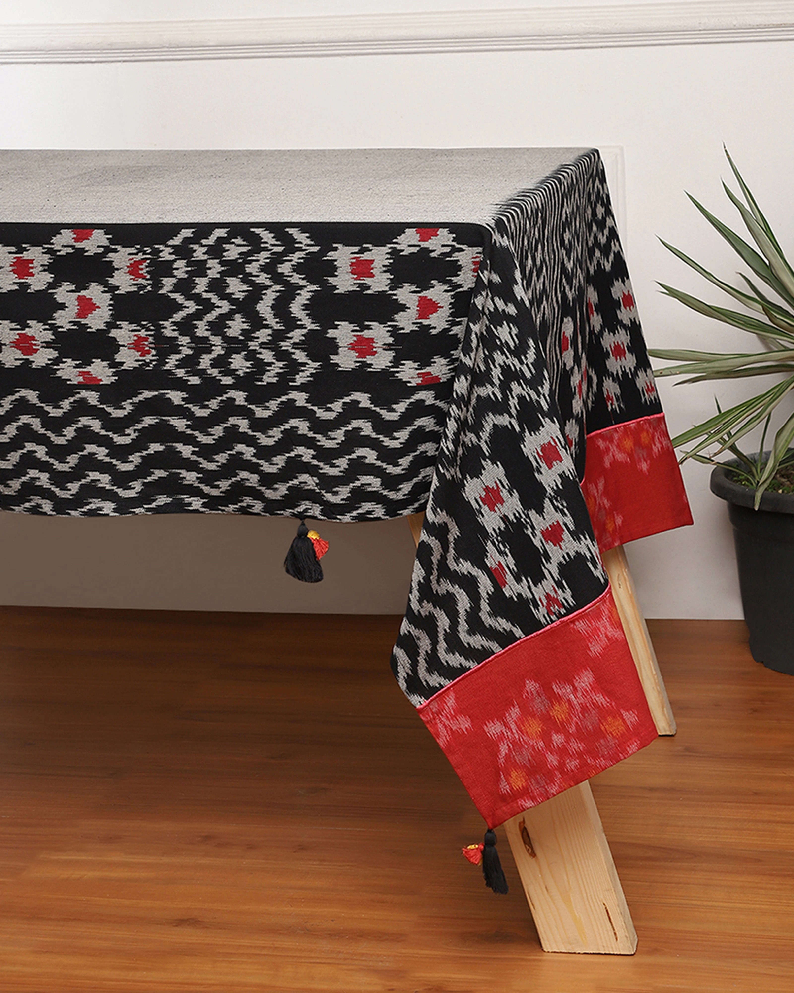 Vanita Warp Ikat Cotton Table Cover