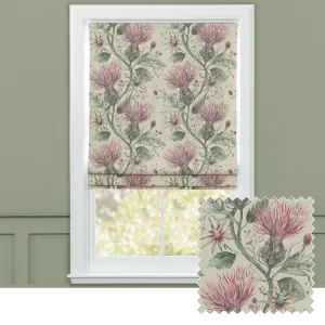 Varys Printed Cotton Made to Measure Roman Blinds Onyx chic floor carpet  
