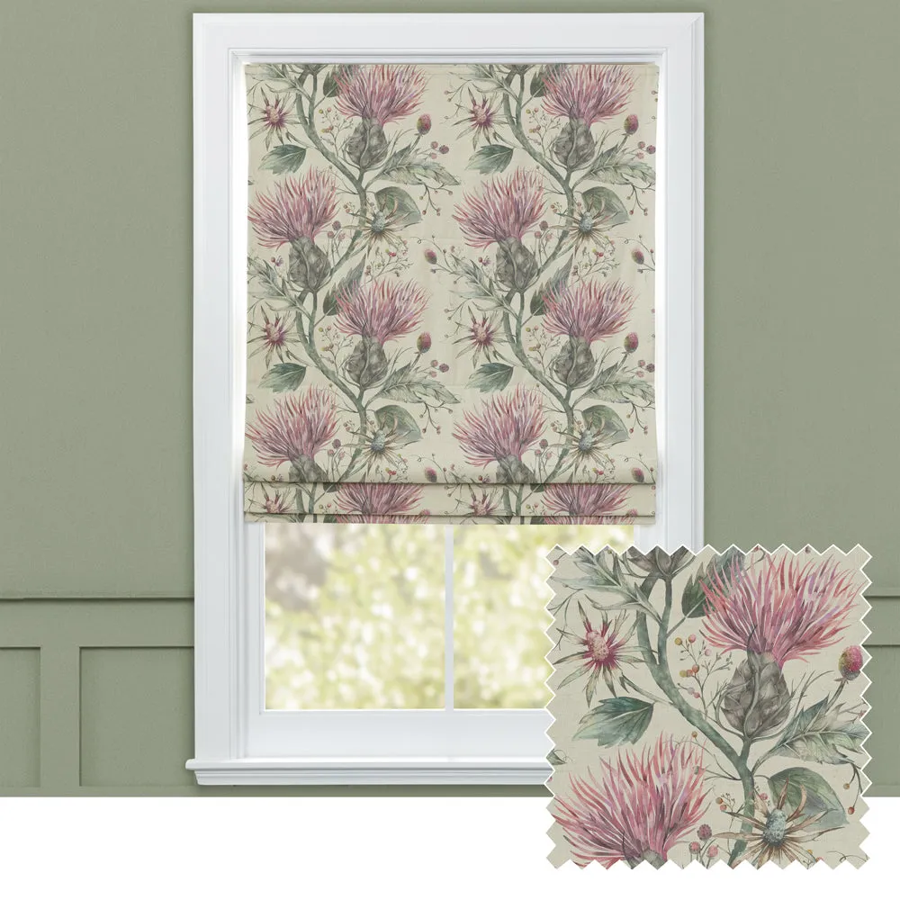 Varys Printed Cotton Made to Measure Roman Blinds Onyx chic floor carpet  