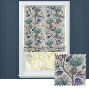 Varys Printed Cotton Made to Measure Roman Blinds Storm chic floor carpet  