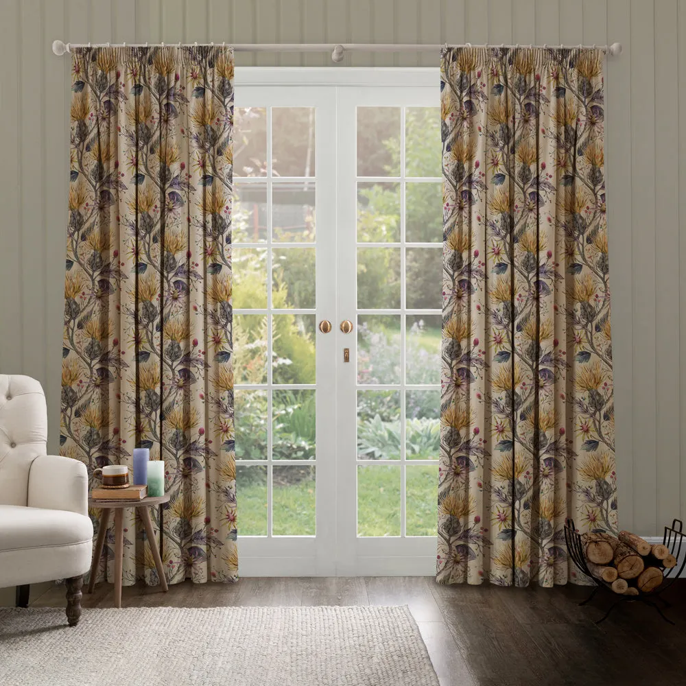 Varys Printed Made to Measure Curtains Gold