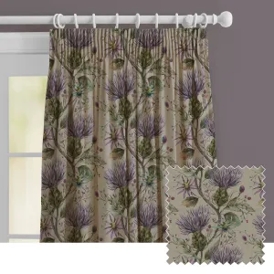 Varys Printed Made to Measure Curtains Violet chic floor carpet  