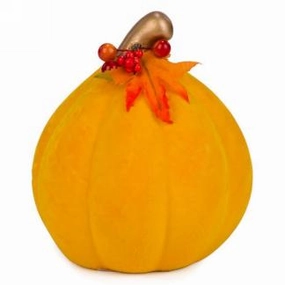 Velvet Pumpkin Decor - Yellow wall pendant decor