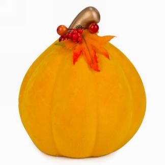 Velvet Pumpkin Decor - Yellow wall pendant decor