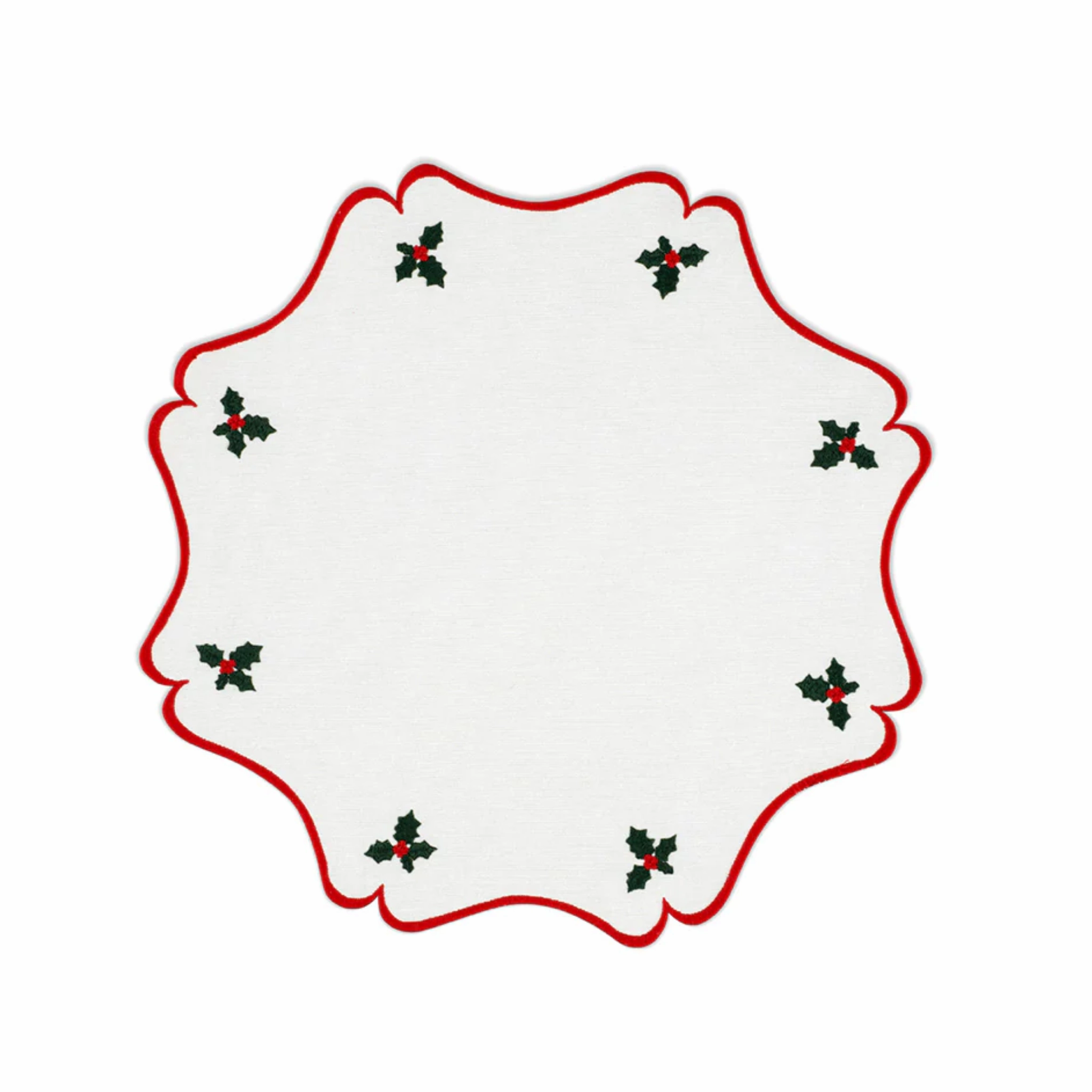 Vintage Holly Placemat & Napkin Set