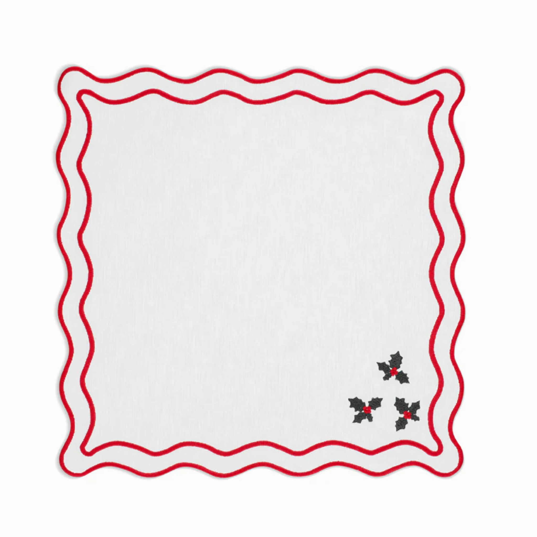 Vintage Holly Placemat & Napkin Set