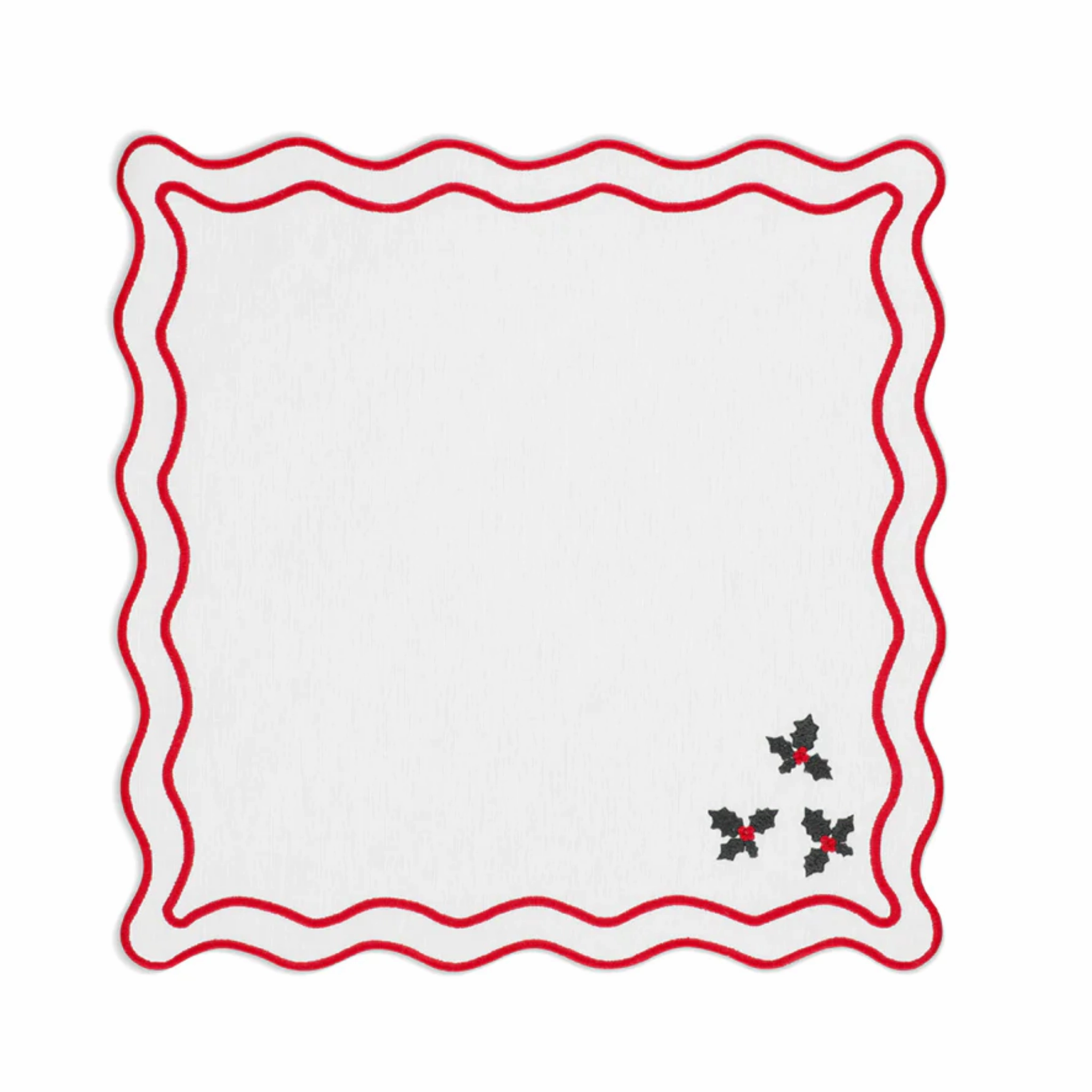 Vintage Holly Placemat & Napkin Set