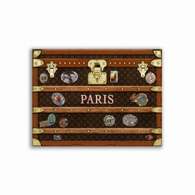 Vintage LV Trunk Paris by Frank Amoruso framed mural artwork