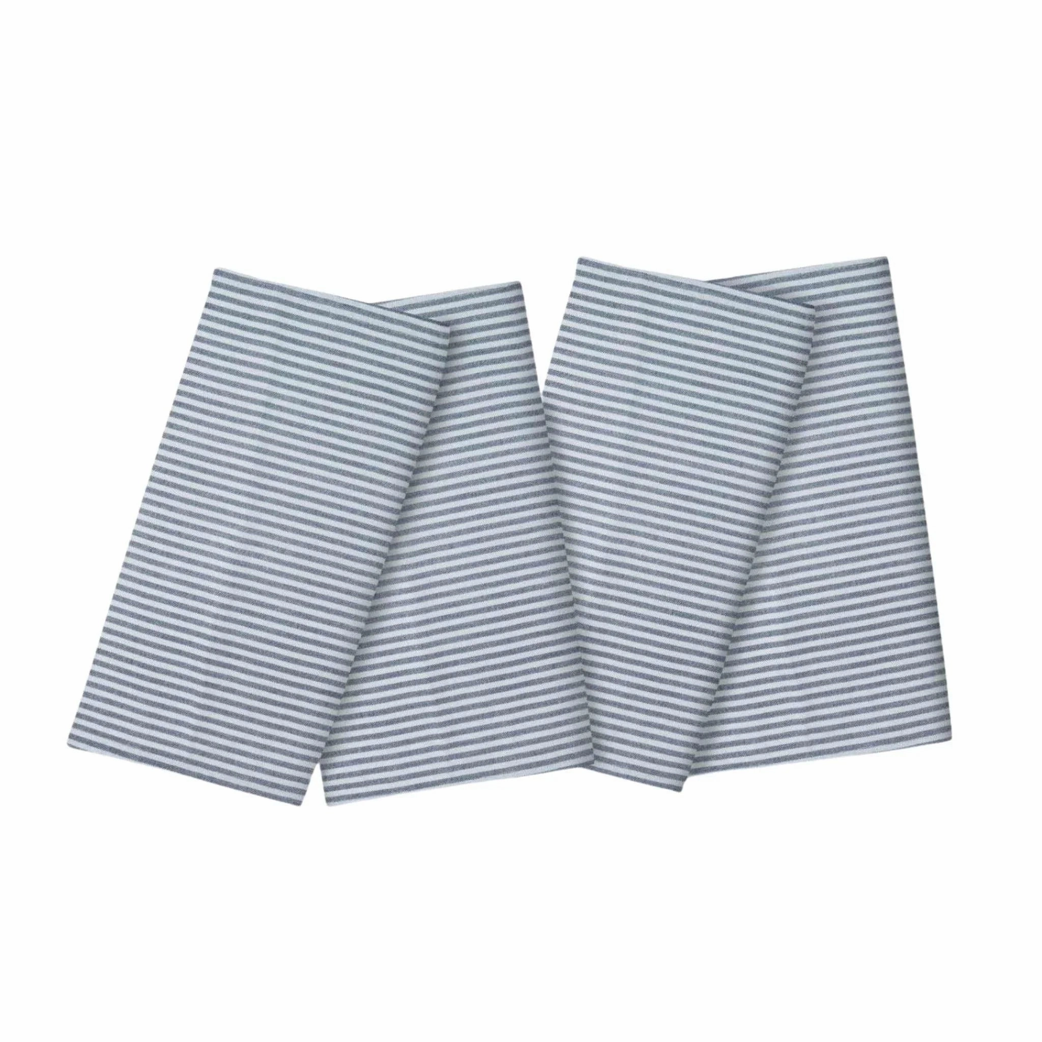 Vintage Navy Striped Cotton Canvas Dinner Napkins cute desktop display