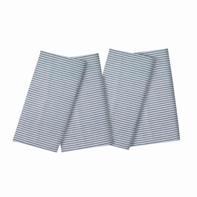 Vintage Navy Striped Cotton Canvas Dinner Napkins cute desktop display