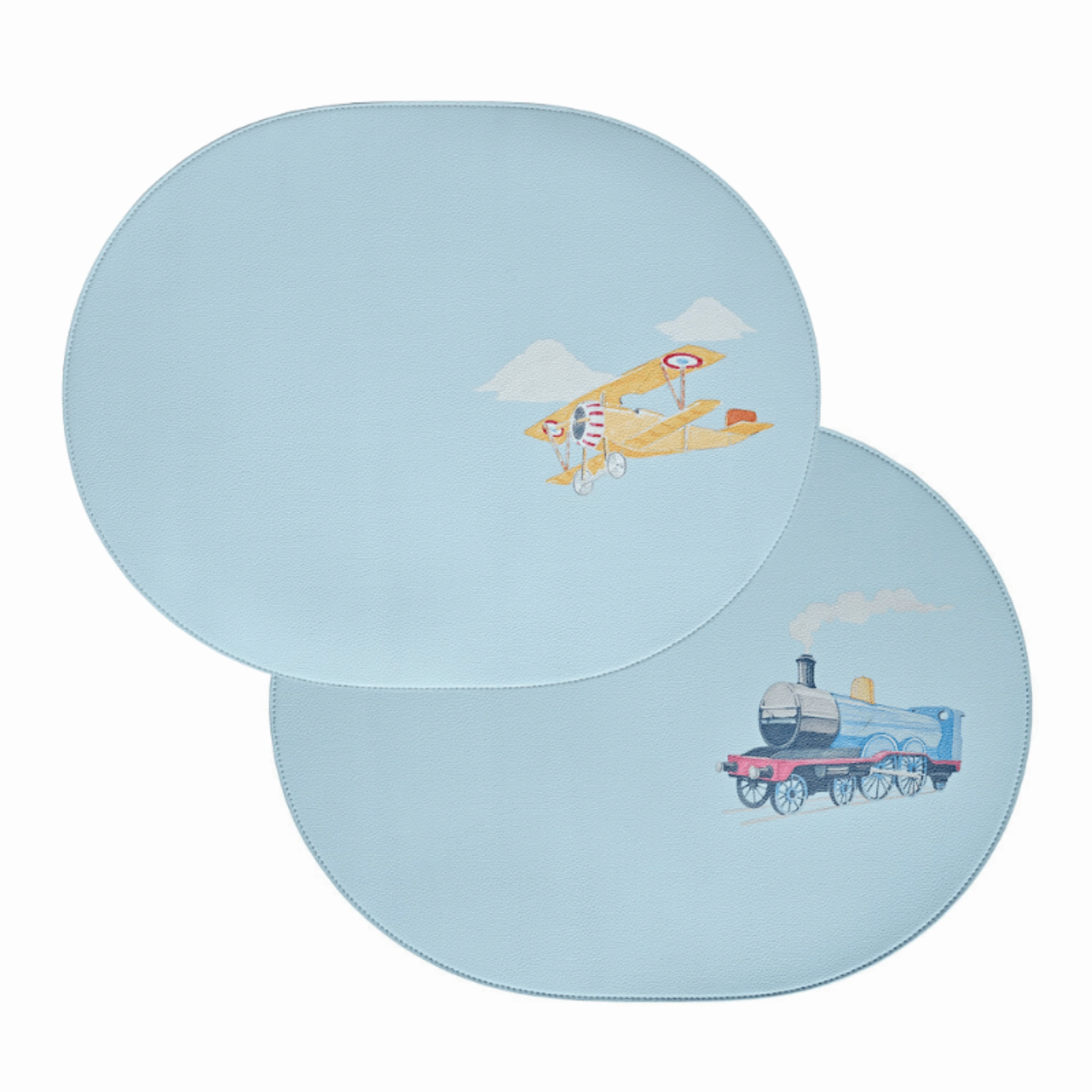 Vintage Transport Reversible Faux Leather Placemat cute desktop display