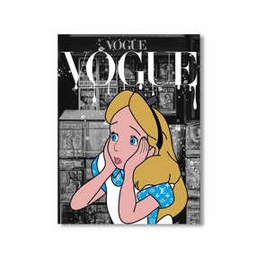 Vogue Alice" by daveschloffiart framed mural artwork