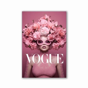 Vogue Ros by Adrian Vieriu framed mural artwork