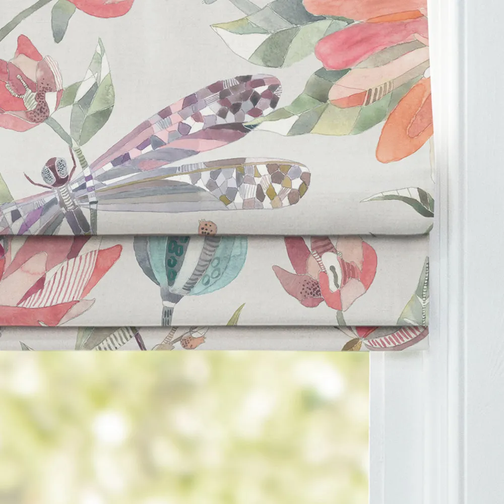 Volatus Printed Cotton Made to Measure Roman Blinds Cinnamon