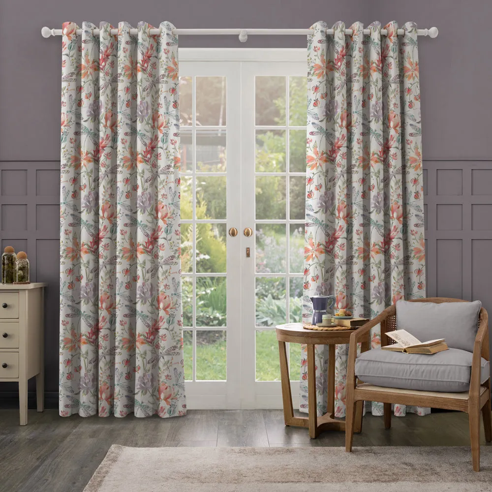 Volatus Printed Made to Measure Curtains Cinnamon