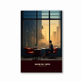 Waiting for Edward Hopper by Frank Daske framed mural artwork