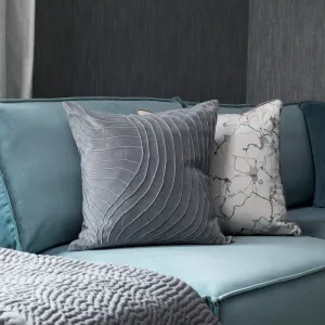 Waterfall Embroidered Feather Cushion Steel modern fashion rug  
