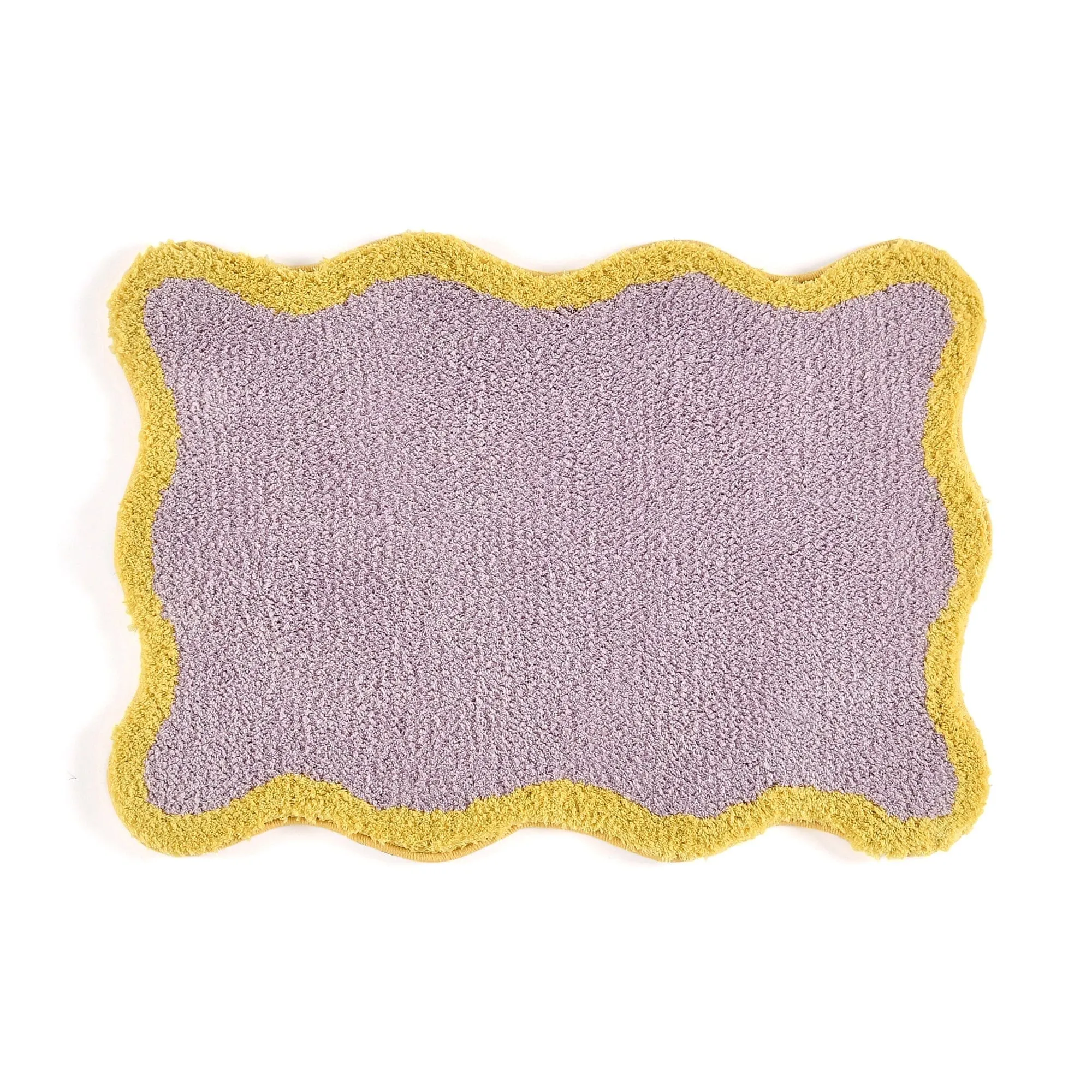 Wave Frame Mat 700 X 500 Purple X Yellow neutral everyday carpet