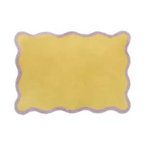Wave Frame Rug M 2000 X 1400 Yellow X Purple neutral everyday carpet