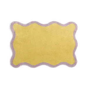Wave Frame Rug S 1400 X 1000 Yellow X Purple neutral everyday carpet