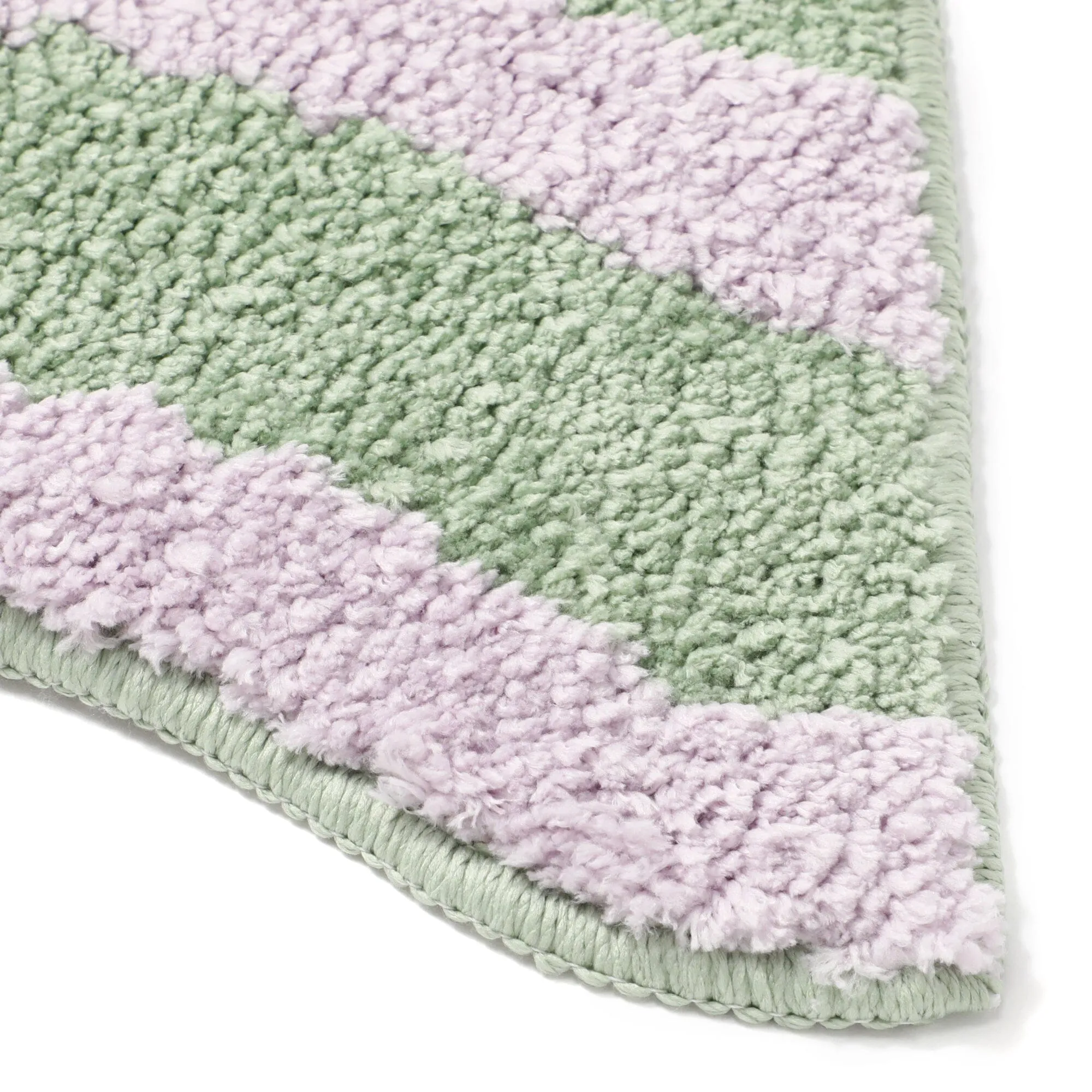 Wave Stripe Mat Light Green X Purple